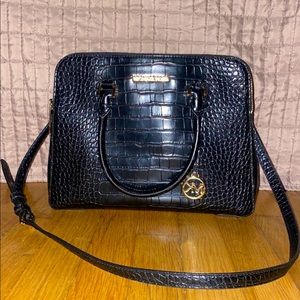 Michael Kors black embossed handle / crossbody bag.